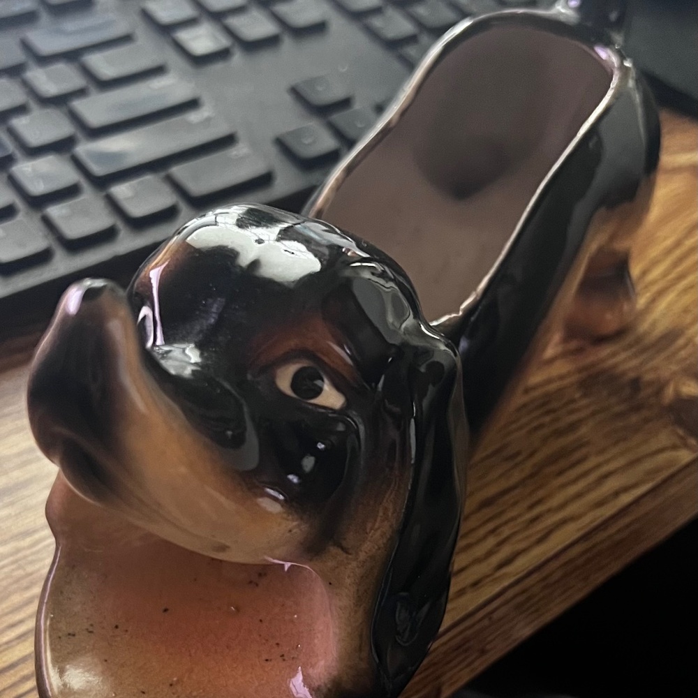 Vintage Dachshund planter